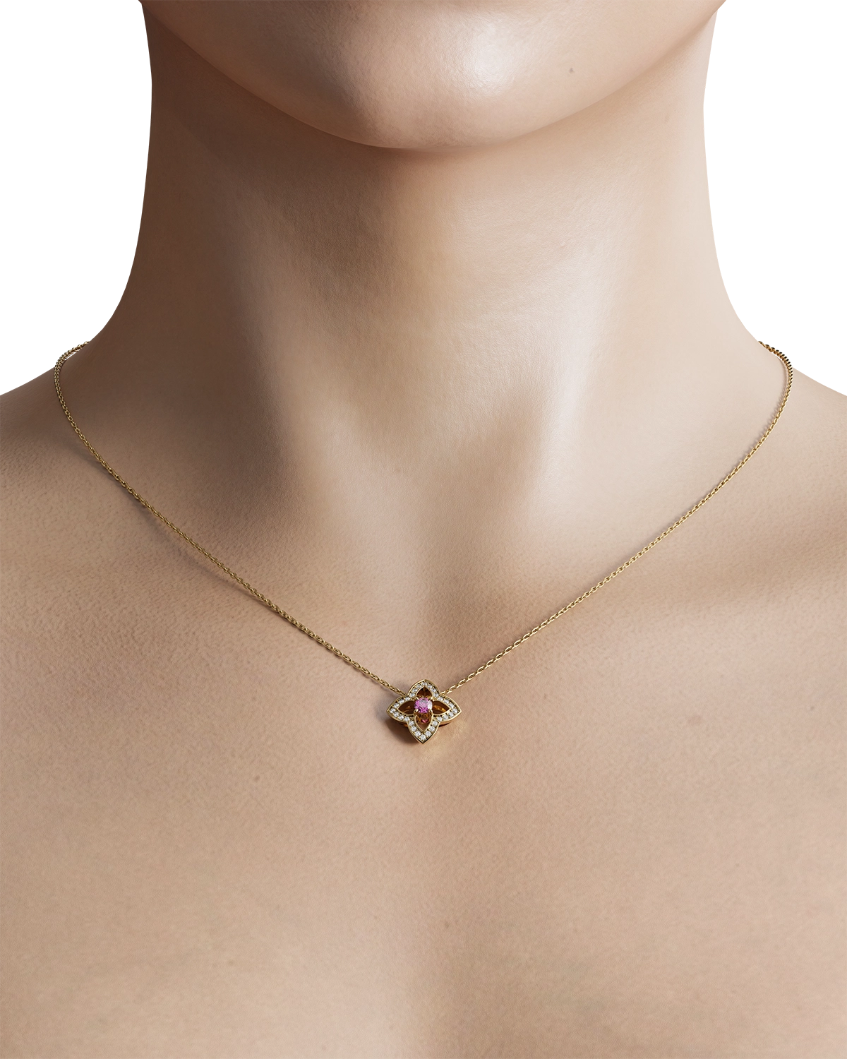 The Golden Bloom necklace is perfect for anyone who appreciates understated yet sophisticated jewelry. The gold tone is warm and rich, adding a sense of luxury and refinement to any outfit. Whether you're wearing it on its own or layered with other pieces, this necklace is sure to turn heads.