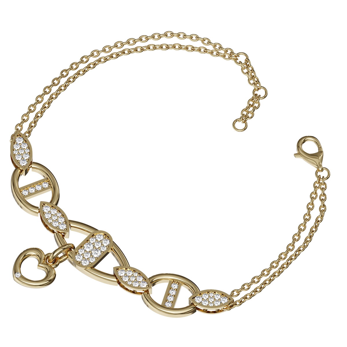 Elegant heart charm design
Sparkling diamond accent
High-quality, durable materials
Adjustable chain for a perfect fit
Ideal for gifting or everyday wear