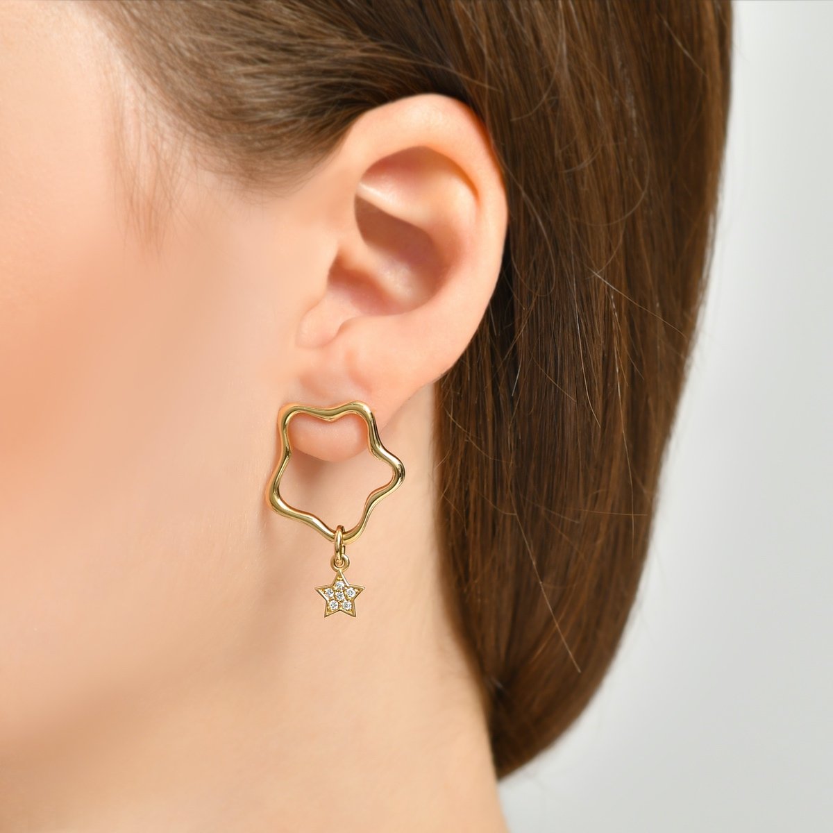 Contour Star Earring - Image 2