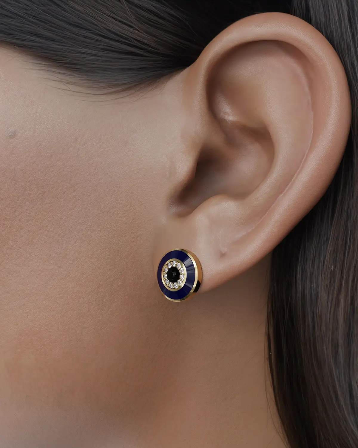 Embrace style and protection with our classic Evil Eye Bead Earrings. These stunning earrings feature a beautifully crafted bead adorned with the iconic evil eye design, symbolizing good luck and warding off negative energy. The rich, deep blue color of the bead is complemented by delicate silver or gold-tone accents, offering a timeless elegance that suits any occasion.