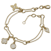 Elevate your accessory game with our exquisite Flower Charm Bracelet featuring a dazzling diamond accent. This stunning piece showcases a delicate chain adorned with intricately crafted flower charms, each symbolizing beauty and growth. The soft curves and floral designs exude femininity, while the sparkling diamond adds a touch of elegance and sophistication.