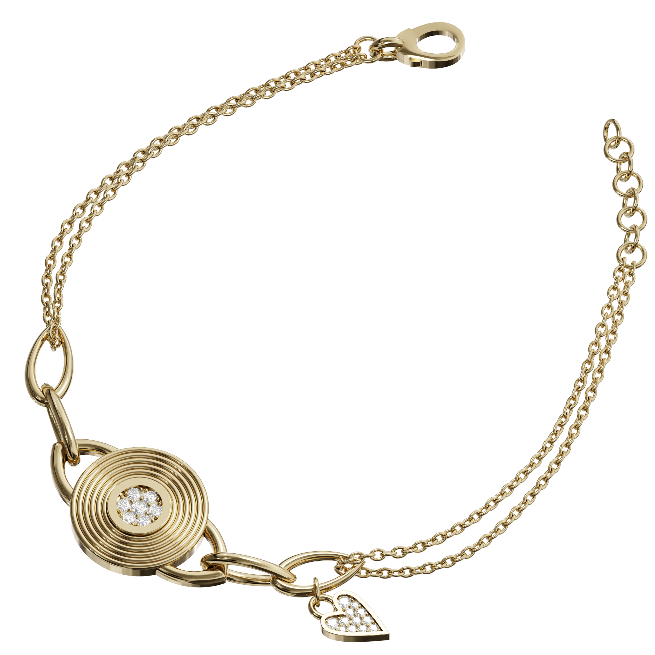 Elevate your jewelry collection with our exquisite Unique Gold Charm Bracelet featuring a brilliant diamond. This captivating piece is meticulously crafted from high-quality gold, showcasing a harmonious blend of elegance and individuality. Each charm tells a story, reflecting personal milestones and cherished memories, making this bracelet a one-of-a-kind treasure.