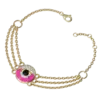 Elevate your accessory game with this exquisite bracelet, featuring a striking special pink enamel finish that radiates both elegance and playfulness. The soft yet vibrant hue captures the essence of femininity and sophistication, making it a perfect addition to any jewelry collection.