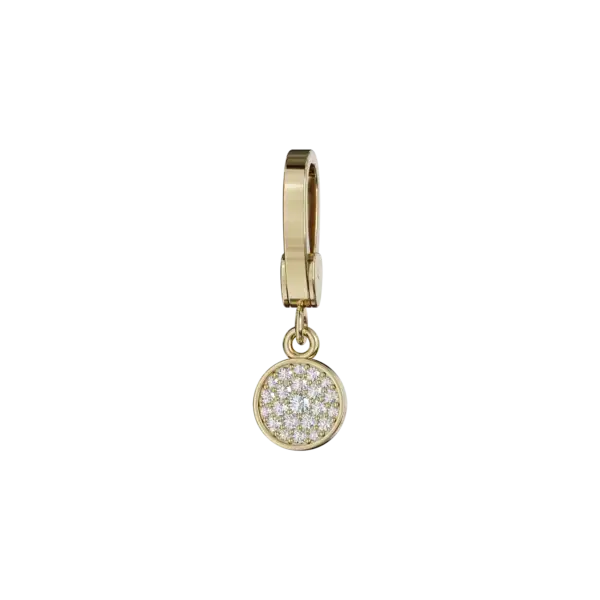 Elevate your jewelry collection with these exquisite round gold charms adorned with delicate tiny diamonds. Perfectly versatile, they can be seamlessly incorporated into necklaces, earrings, and bracelets, adding a touch of elegance to any ensemble. Inspired by the promise of a new day, these charms reflect the warmth and brilliance of the morning light, symbolizing hope and fresh beginnings. Whether worn alone or as part of a layered look, these charms are a radiant reminder to embrace each moment with optimism and grace.