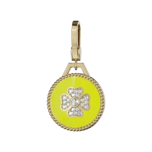 Introducing our exquisite enamel diamond gold charm, a versatile piece that adds a refreshing touch to your jewelry collection. Just like the coolness of lemonade on a hot summer day, this charm brings a bright splash of color and elegance to any design. Crafted from high-quality gold and adorned with sparkling diamonds, it effortlessly elevates necklaces, earrings, and bracelets, making them perfect for any occasion. Whether you’re dressing up for a summer celebration or adding a hint of glamour to your everyday look, this charm shines with joy and sophistication. Embrace the refreshing allure of our enamel diamond gold charm—where style meets the essence of fun!