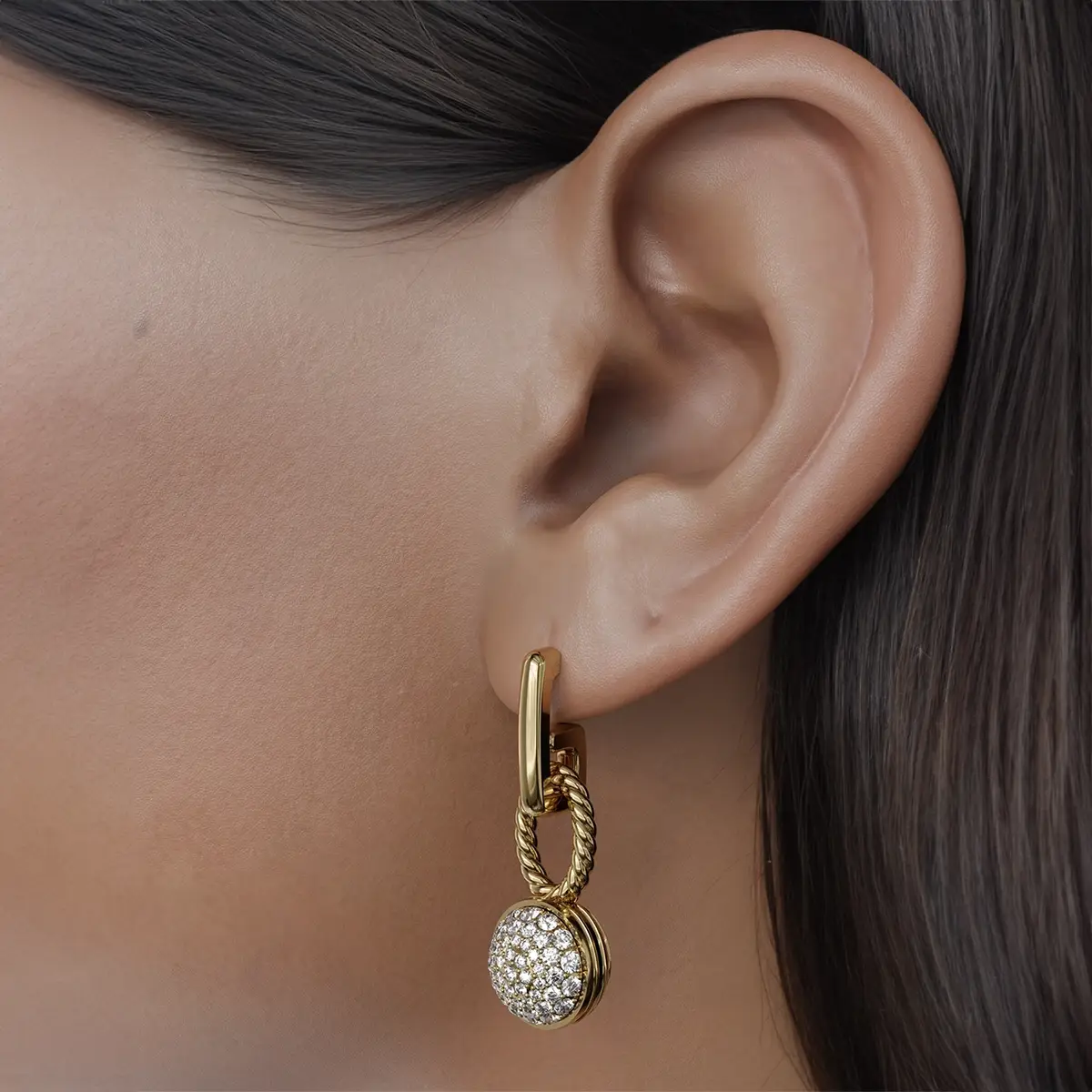 Introducing our enchanting earrings, crafted to resemble ethereal orbs of light that seem to dance in the air. These delicate accessories gently sway with your every movement, whispering a timeless elegance that captivates the eye. Made with shimmering materials that catch the light from every angle, they evoke a sense of warmth and glamour, making them the perfect finishing touch to any outfit. Let these luminous earrings adorn your ears and illuminate your presence, creating a radiant aura that leaves a lasting impression.