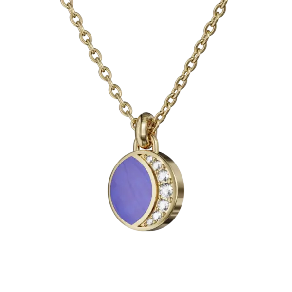 Last Quarter Lapis  Necklace