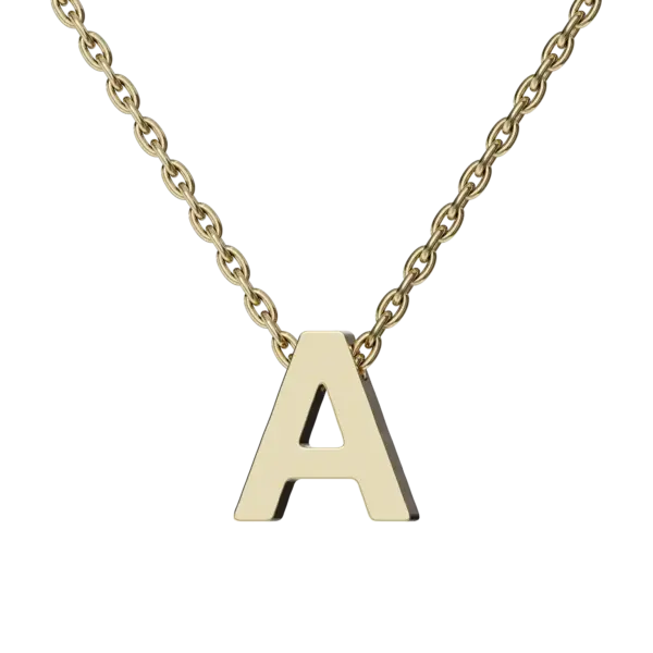 The pendant hangs gracefully from a delicate chain, allowing it to be worn solo for a minimalist look or layered with other necklaces for a trendy stacked appearance. Whether you’re celebrating a special initial, representing a loved one’s name, or simply adding a touch of personalized flair to your wardrobe, this pendant makes a thoughtful gift for birthdays, anniversaries, or just because.