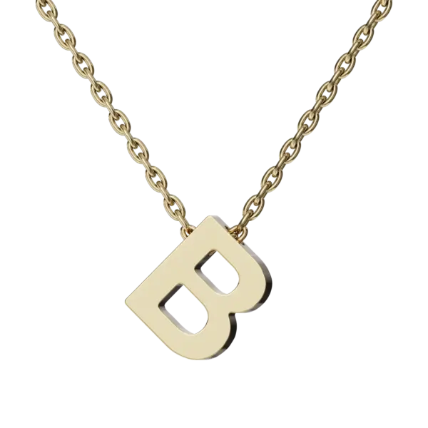 Elevate your jewelry collection with our elegant Letter B Pendant, a stunning blend of elegance and personalization. Designed with attention to detail, this pendant features a beautifully sculpted letter 'B' symbolizing individuality and style.