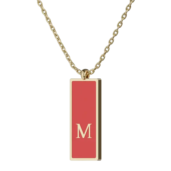 This necklace hangs gracefully from a stylish chain, making it suitable for everyday wear or special occasions. An ideal gift for your loved ones whose names start with "M" or for those who like personalized jewelry. With its unique design and quality craftsmanship, this enamel "M" letter pendant becomes a valuable addition to any jewelery collection, symbolizing individuality and personal expression.