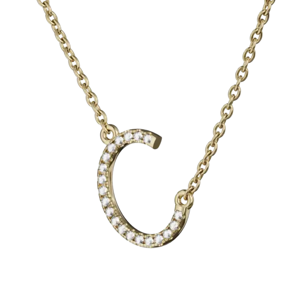 The delicate chain, adjustable for your desired length, ensures a comfortable fit while allowing the initial to rest gracefully on your collarbone. This necklace is not only a timeless piece for yourself but also makes a thoughtful gift for friends, family, or loved ones whose name begins with "C."