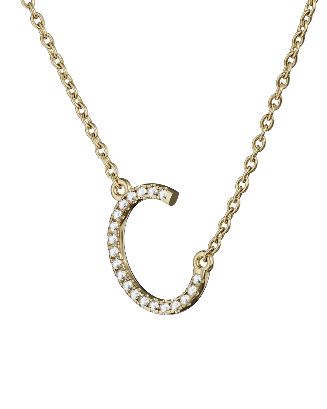 The delicate chain, adjustable for your desired length, ensures a comfortable fit while allowing the initial to rest gracefully on your collarbone. This necklace is not only a timeless piece for yourself but also makes a thoughtful gift for friends, family, or loved ones whose name begins with "C."