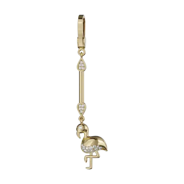 Meet our elegant Flamingo Charm, perfect for adding a sophisticated touch to your jewelry collection. This stunning piece represents a unique blend of style and elegance, perfectly enhancing necklaces, earrings and bracelets. Flamingo, the symbol of elegance, allows you to showcase your different talents by elevating your creations effortlessly. Our Flamingo Charm brings a dazzling touch that further enhances your elegance. Embrace the charm of this stunning charm and let your accessories speak for themselves!