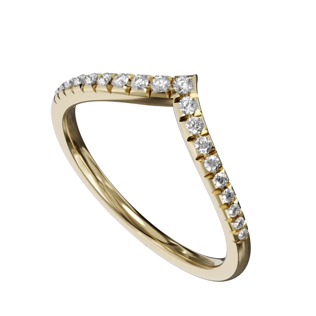 Elevate your jewelery collection with this stunning V-Shaped Ring, a perfect example of modern elegance and artistic design. It has a stylish and sophisticated V-shaped silhouette that wraps the finger elegantly. The unique angled design creates a pleasing effect, making it an ideal choice for both daily use and special occasions.