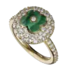 The centerpiece is a brilliant-cut diamond, meticulously selected for its exceptional clarity and sparkle. Set in a distinctive setting that enhances its radiance, this diamond stands alone as a testament to your one-of-a-kind love. The band subtly curves or twists, adding an artistic flair that sets this piece apart from traditional designs.