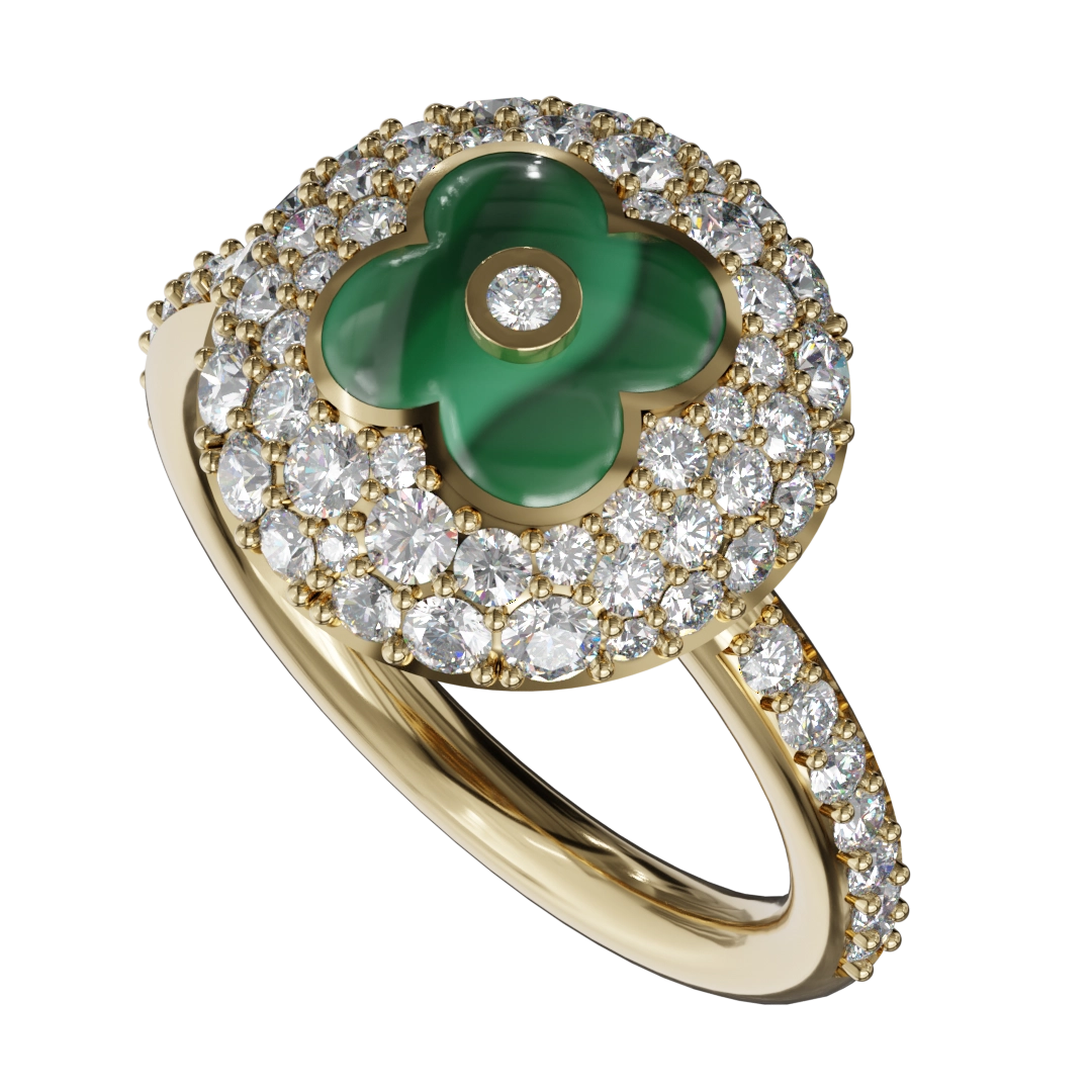The centerpiece is a brilliant-cut diamond, meticulously selected for its exceptional clarity and sparkle. Set in a distinctive setting that enhances its radiance, this diamond stands alone as a testament to your one-of-a-kind love. The band subtly curves or twists, adding an artistic flair that sets this piece apart from traditional designs.