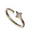 Each shimmering star is adorned with radiant diamonds, expertly set to reflect light from every angle, creating an enchanting sparkle that complements its elegant design. The band, forged from premium materials, provides a smooth and comfortable fit, ensuring that this ring will be a treasured part of your jewelry collection for years to come.