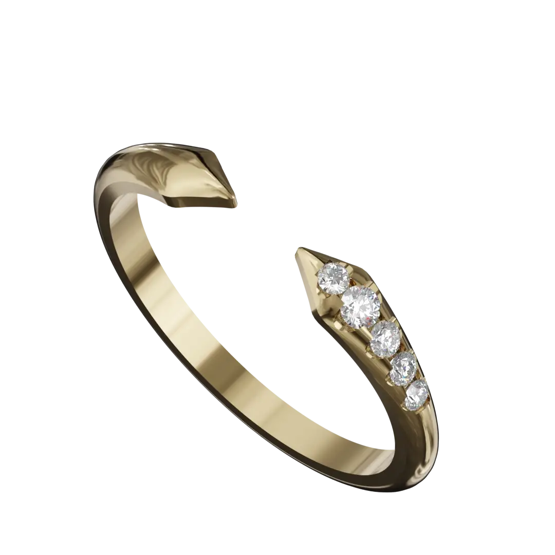 Embrace a fusion of elegance and intrigue with our Scorpion Tail Motif Diamond Ring, a stunning piece that exudes both charm and mystique. This exquisite ring features a unique scorpion tail design, gracefully crafted to wrap around your finger, symbolizing strength, resilience, and transformation.