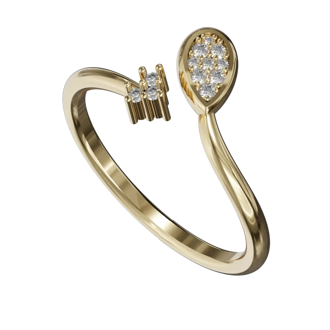 The snake's body is embellished with carefully set diamonds that catch the light with every movement, creating a mesmerizing sparkle that enhances its allure. Each diamond is hand-selected for its brilliance and clarity, adding a touch of luxury to the ring's enchanting form.