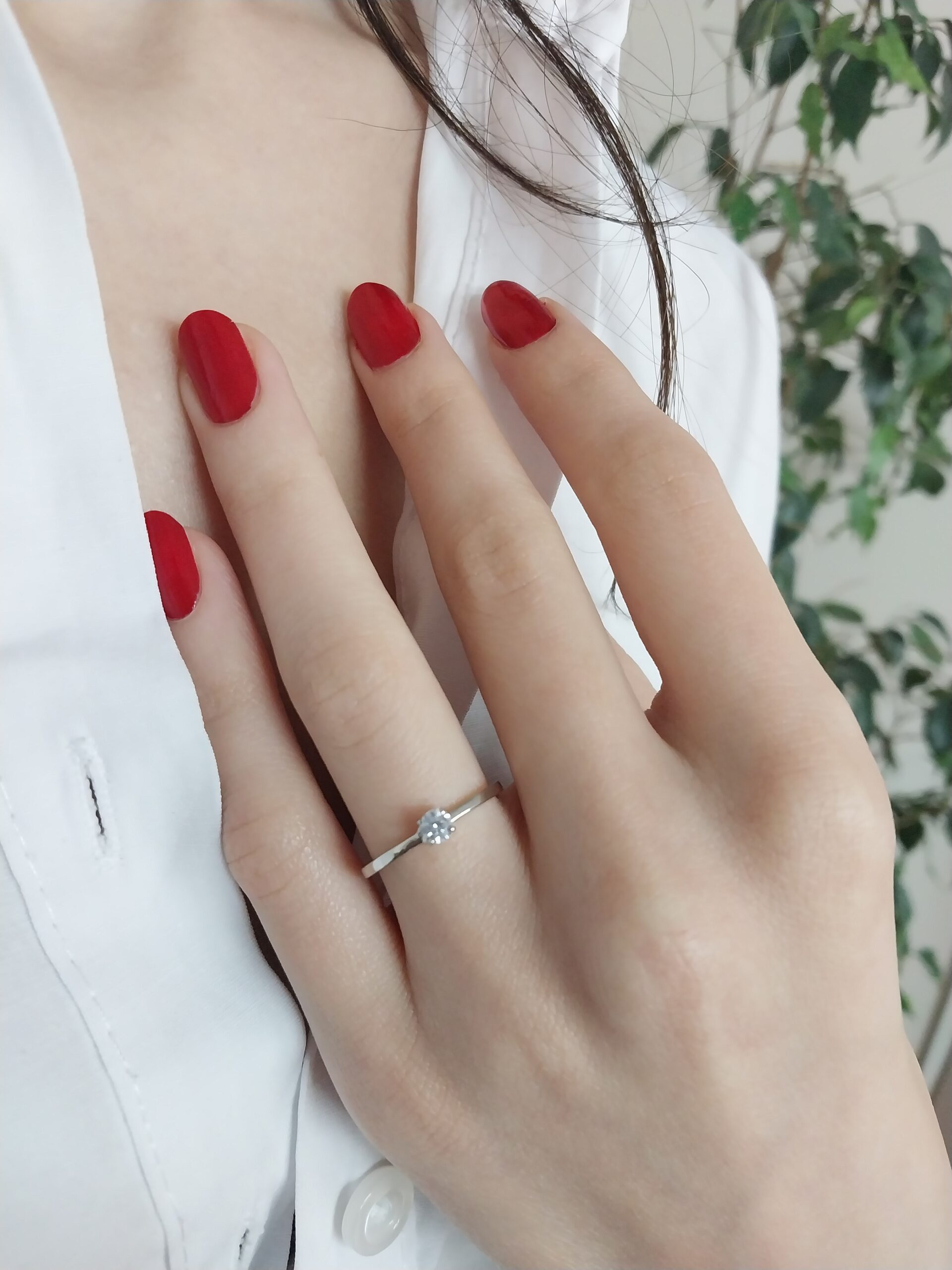 0.40 ctw Diamond Wedding Yüzük Round Cut