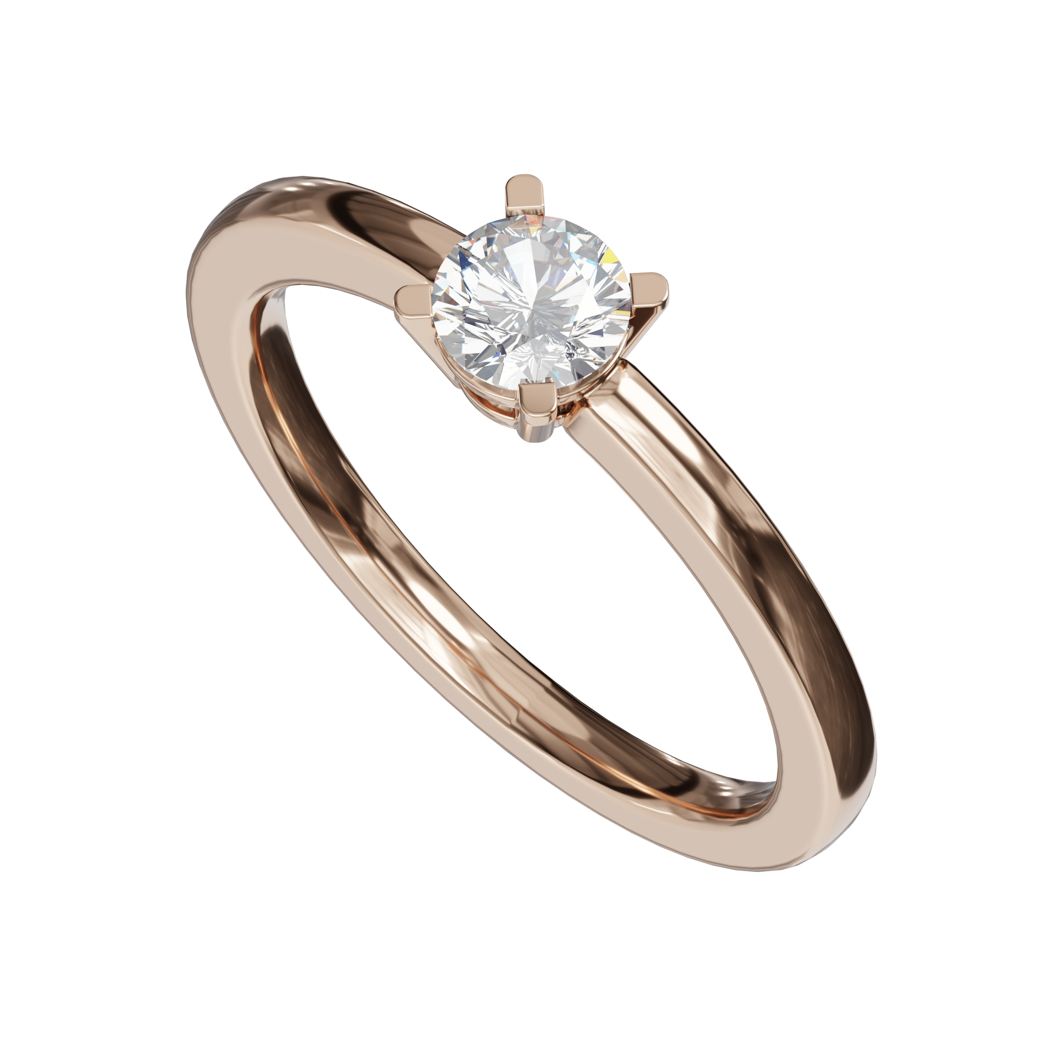 0.40 ctw Diamond Wedding Yüzük Round Cut - Görsel 7