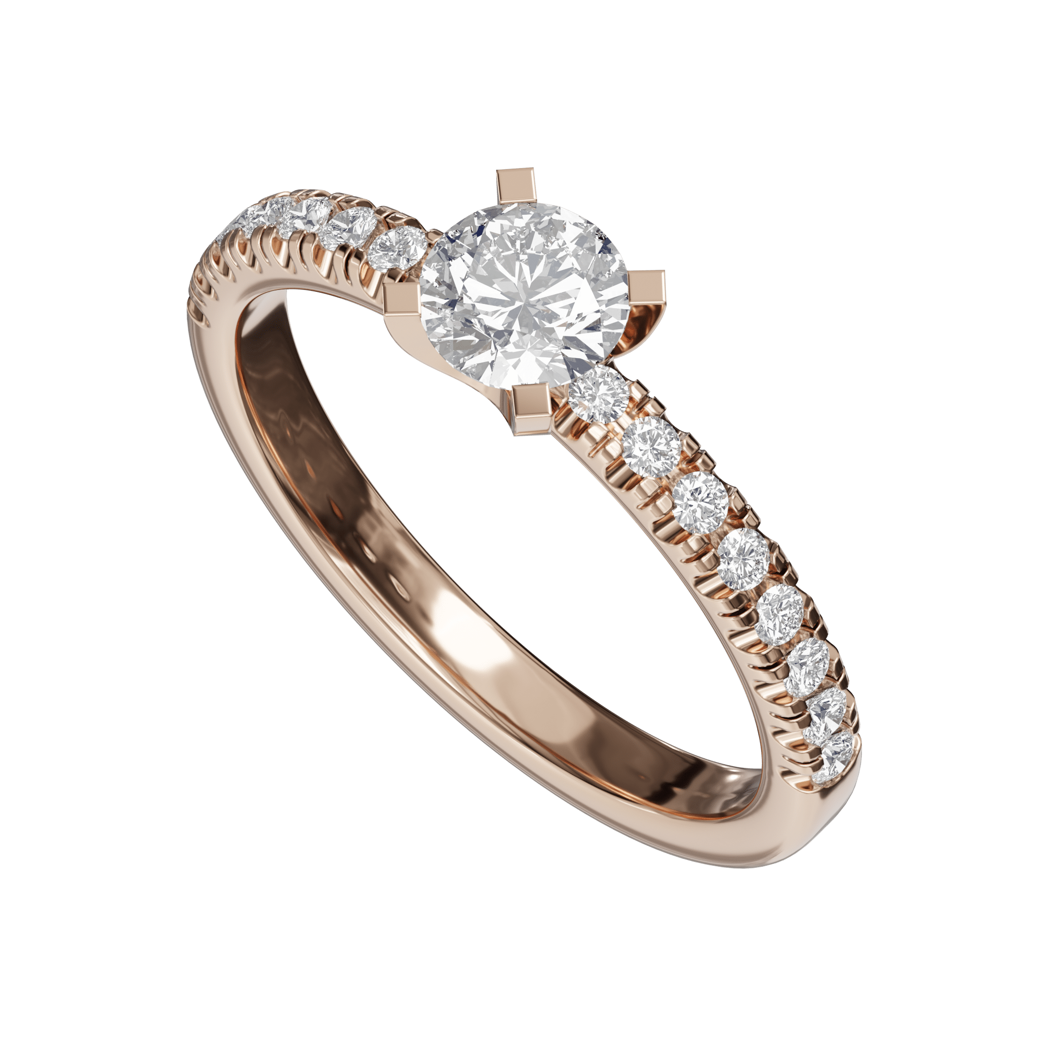 0.74 ctw Diamond Sparkle Line Yüzük - Görsel 8