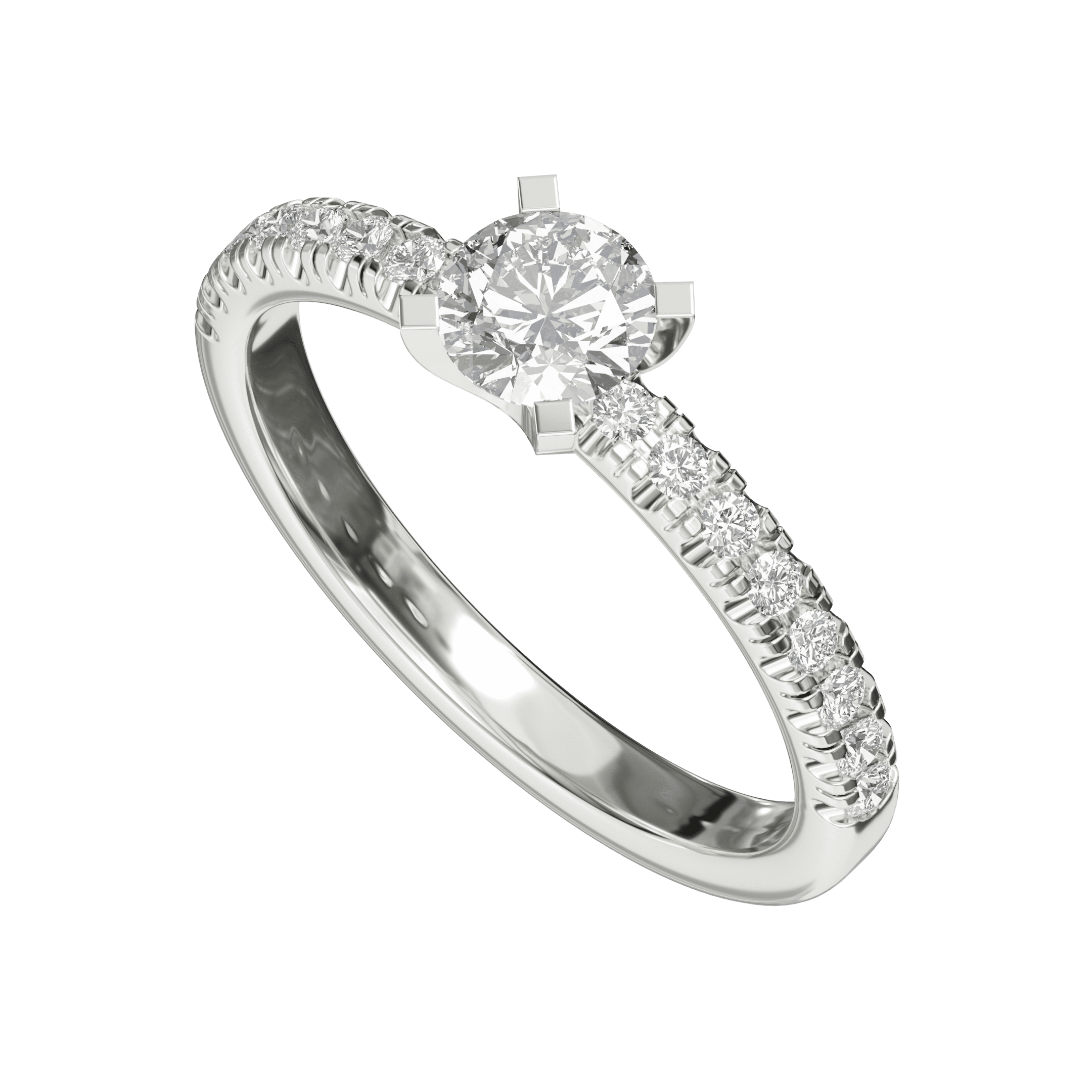 0.74 ctw Diamond Sparkle Line Yüzük