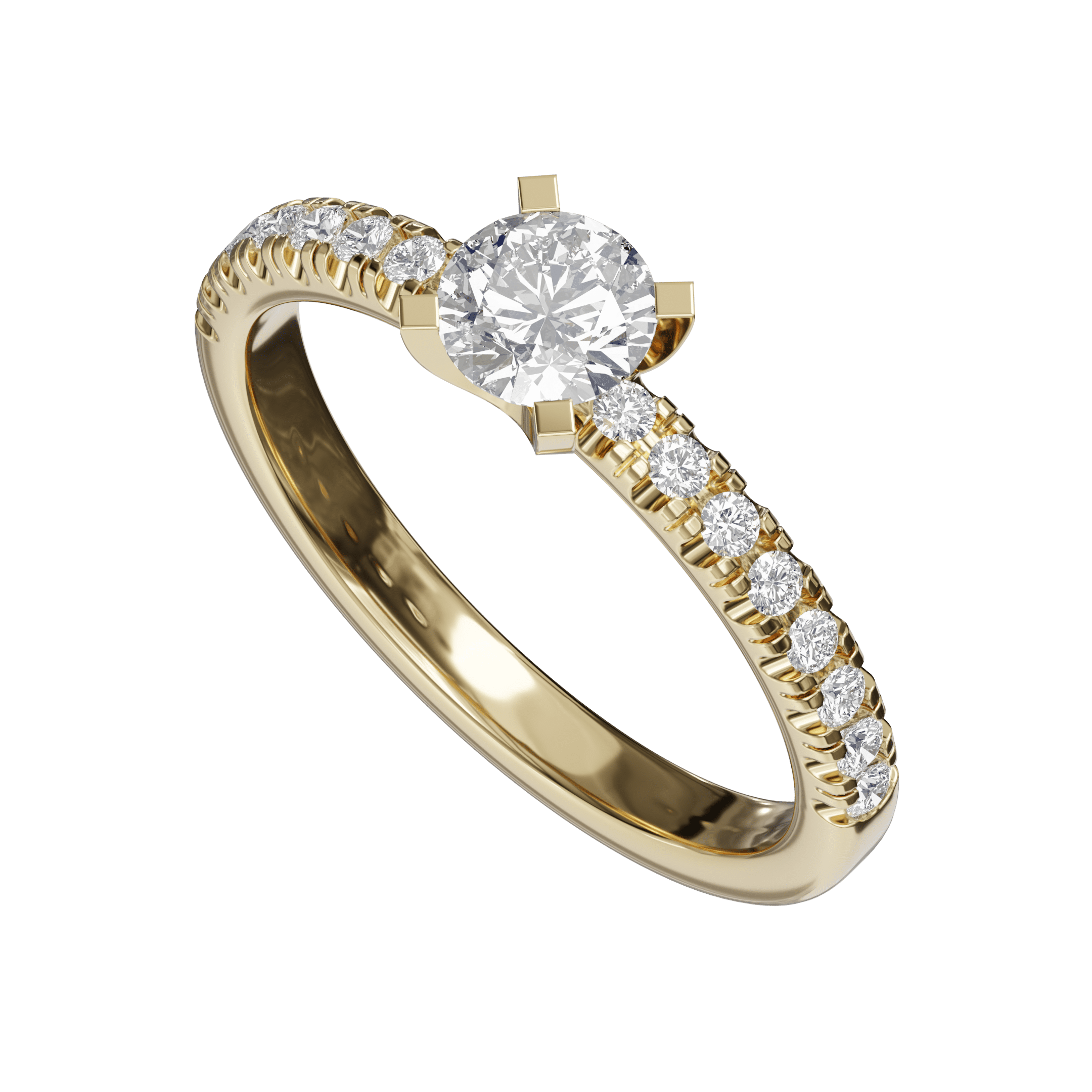 0.74 ctw Diamond Sparkle Line Yüzük - Görsel 5