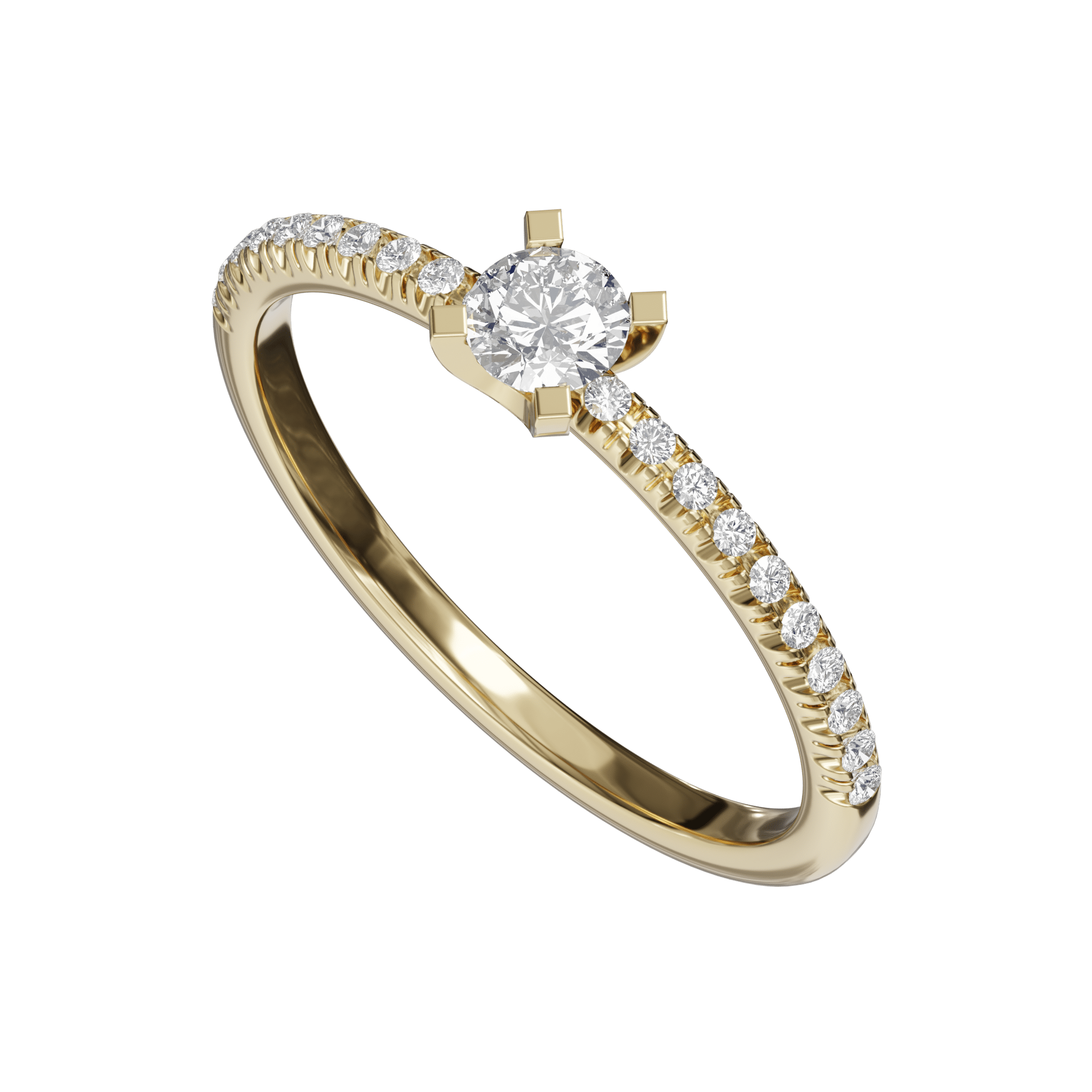 0.32 ctw Diamond Sparkle Line Yüzük - Görsel 8