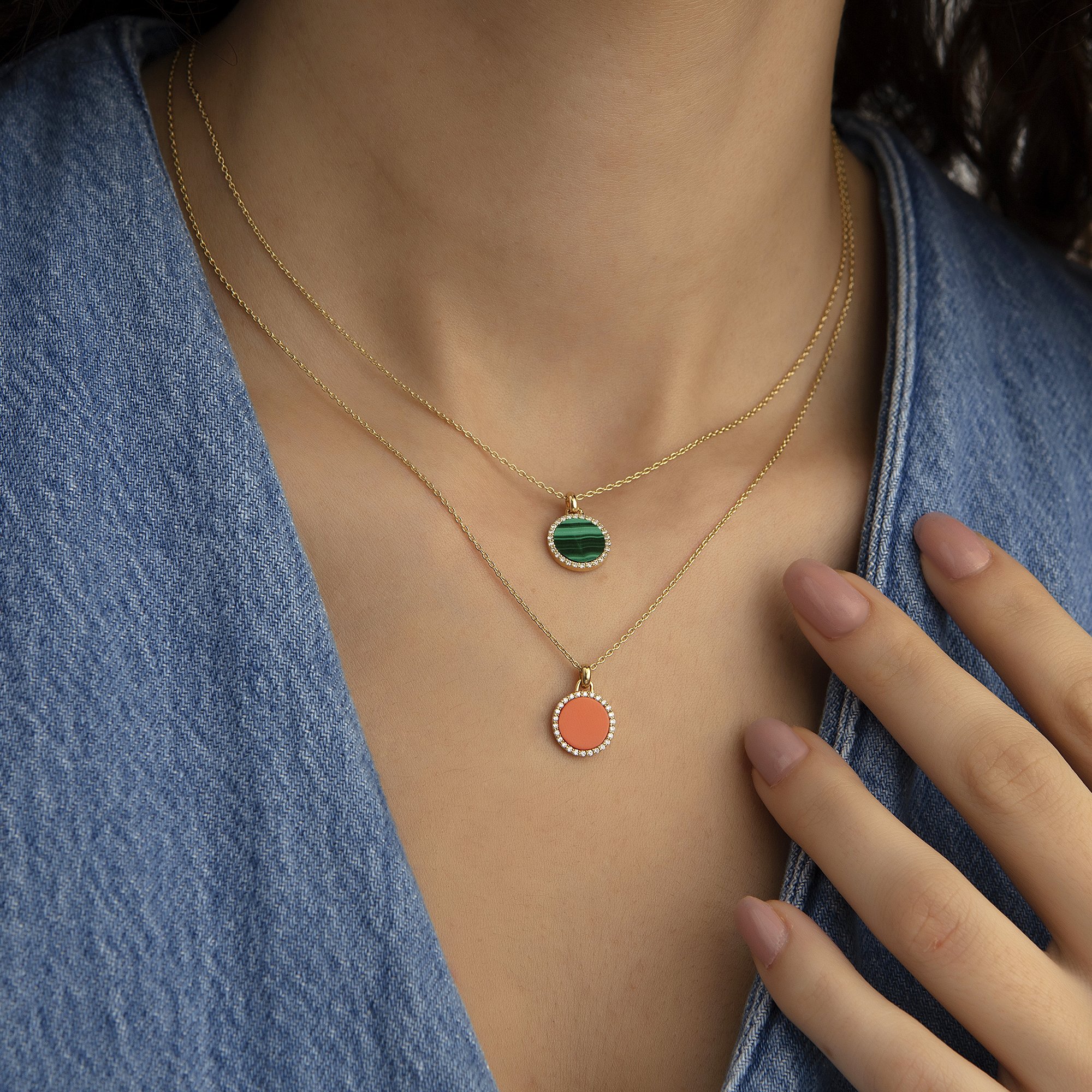 Full Moon Coral Necklace