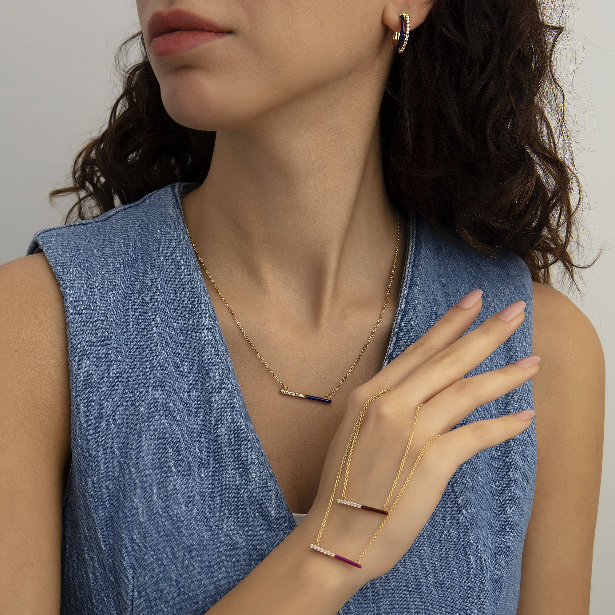 Pure Bar Diamond Necklace - Image 5