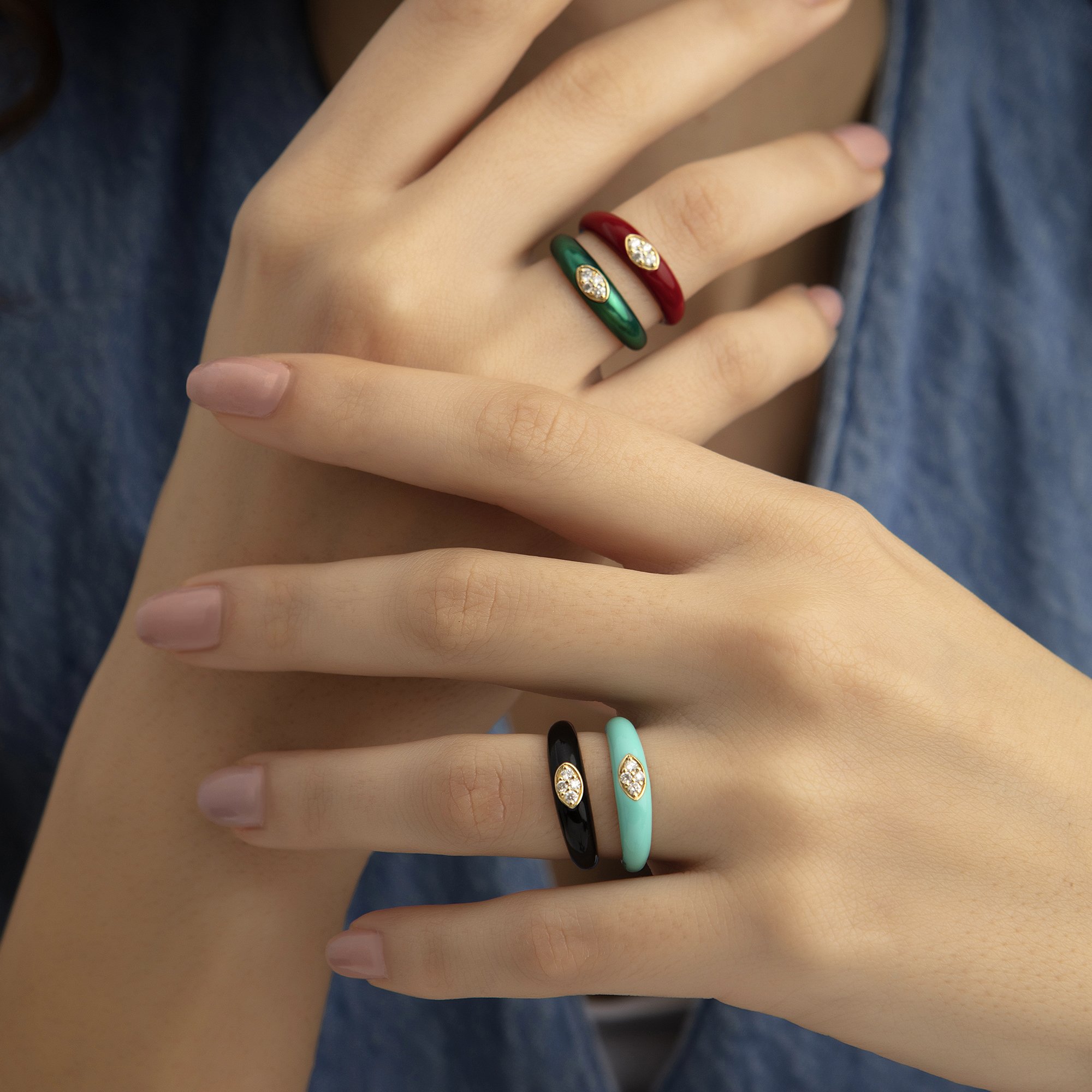 Enamel Band Ring - Image 2