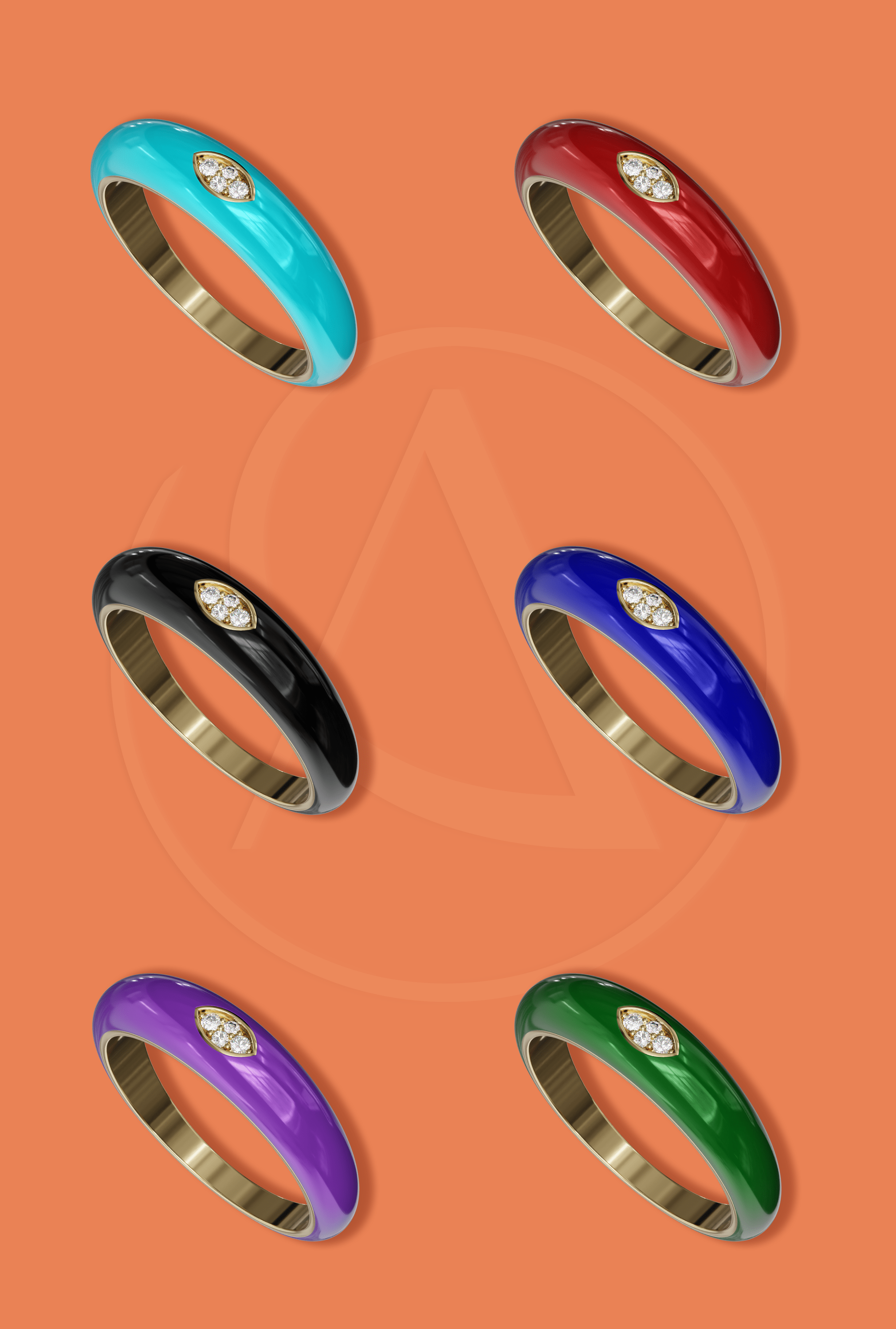 Enamel Band Ring - Image 3